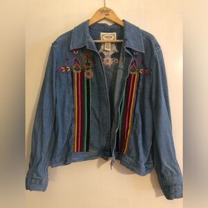 Vintage Denim Aztec Jacket